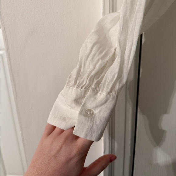 H&M White Ruffled Blouse - Picture 2 of 8